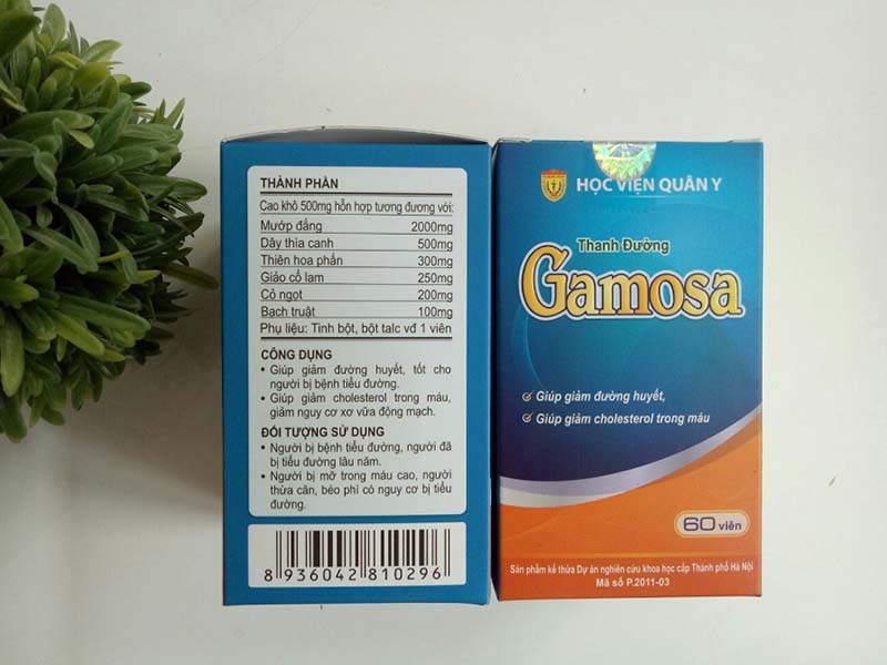 Thanh Đường Gamosa là sự kết hợp thảo dược giúp hỗ trợ hạ đường huyết nhanh và hiệu quả 2020