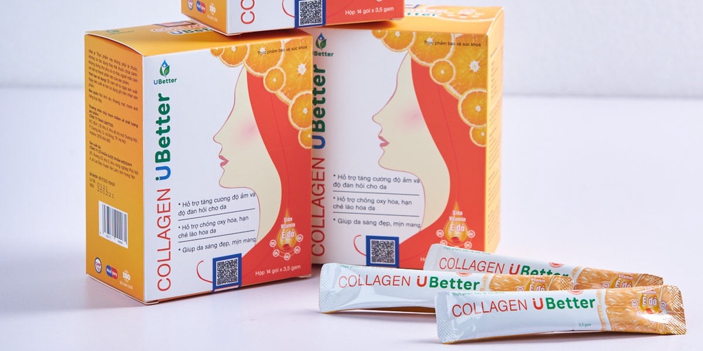 Collagen Ubetter 1 Sản Phẩm Dưỡng Chất Uống Làm Đẹp Chứa Thành Phần Như Vitamin C, Vitamin E Đỏ, Kẽm, Bột Cam Tươi Vô Cùng Mát Lành Và Có Lợi Cho Làn Da Của Bạn.